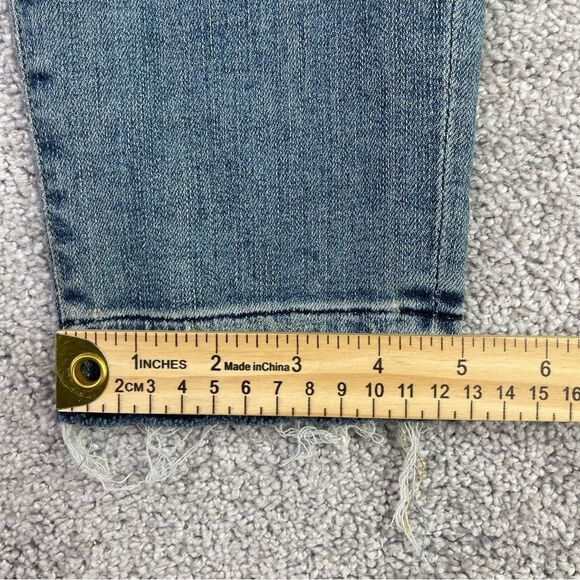 Citizens of Humanity Rocket Jean Women’s 27 Blue Crop Skinny High Rise Distress - Picture 11 of 12